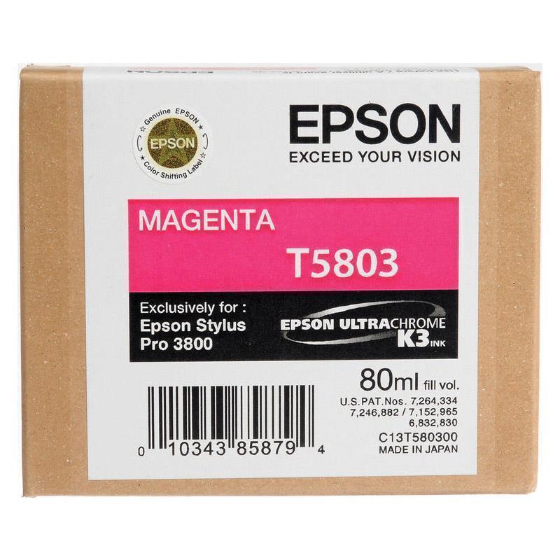Epson črnilo T5803, 80 ml, magenta