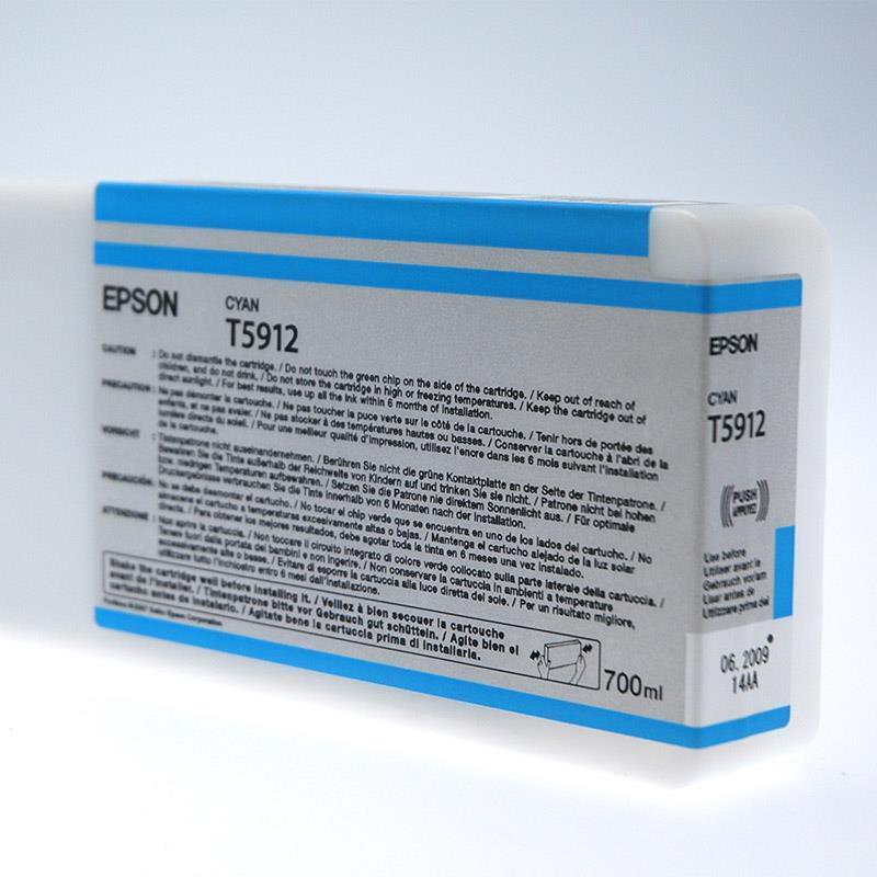 Epson črnilo T5912, 700 ml, cyan