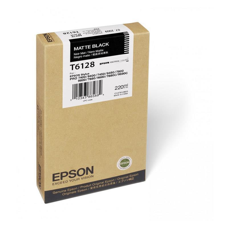 Epson črnilo T6128, 220 ml, matte black