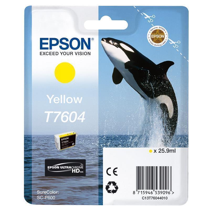 Epson črnilo T7604, 25,9 ml, yellow