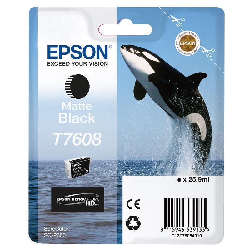 Epson črnilo T7608, 25,9 ml, matt black