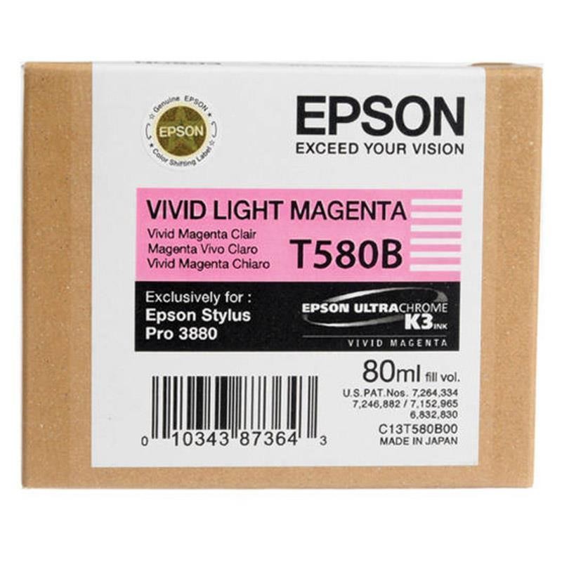 Epson črnilo T580B, 80 ml, vivid light magenta