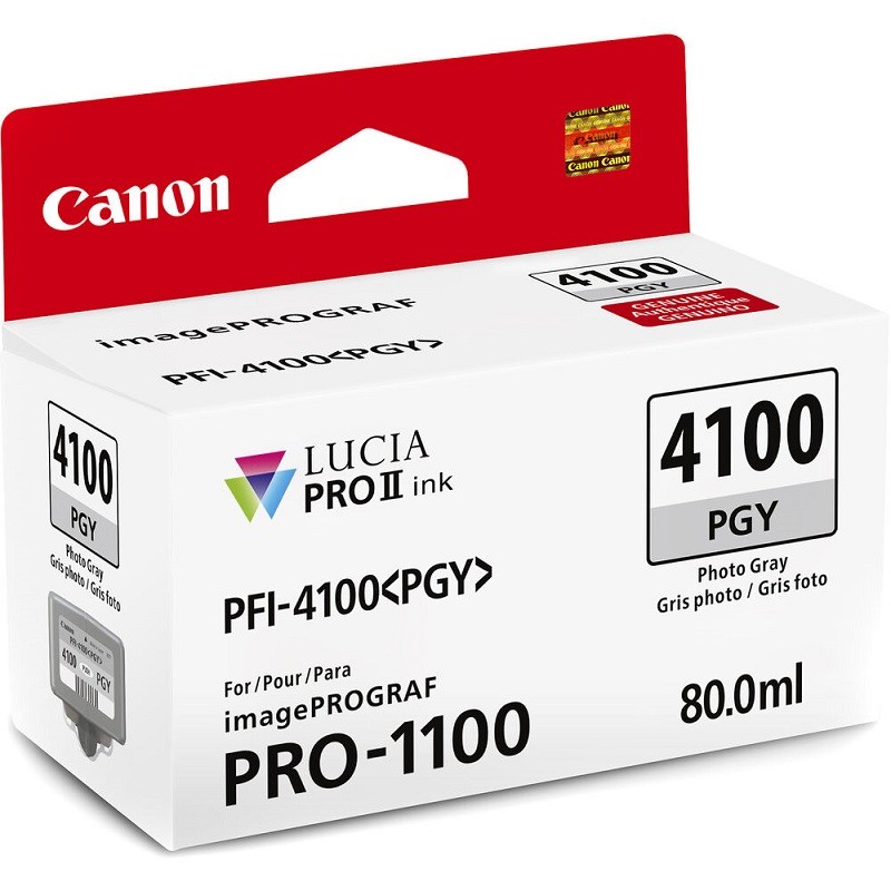 Canon črnilo PFI-4100, 80 ml, Photo Gray