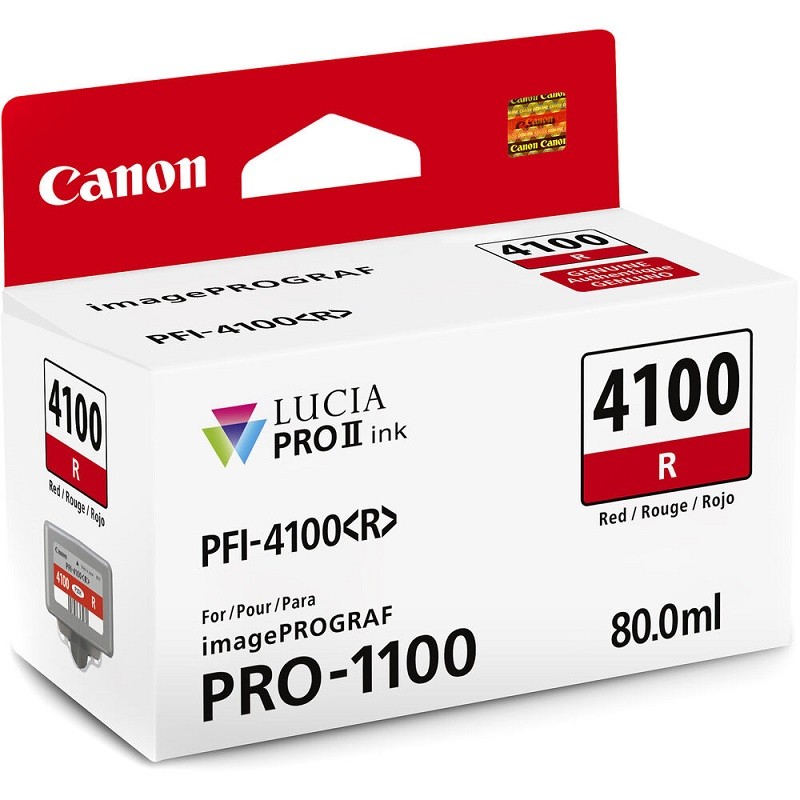 Canon črnilo PFI-4100, 80 ml, Red